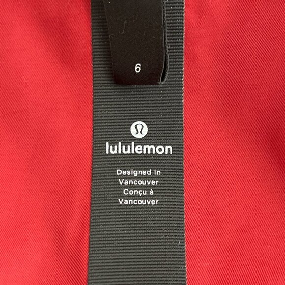 LULULEMON Rain For Daze Hooded Zip Jacket Prep Red Sz 6 NWOT - Picture 6 of 7